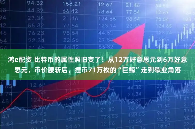 鸿e配资 比特币的属性照旧变了！从12万好意思元到6万好意思元，币价腰斩后，捏币71万枚的“巨鲸”走到歇业角落