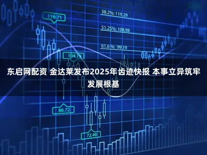 东启网配资 金达莱发布2025年齿迹快报 本事立异筑牢发展根基