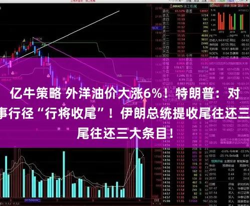 亿牛策略 外洋油价大涨6%！特朗普：对伊朗军事行径“行将收尾”！伊朗总统提收尾往还三大条目！
