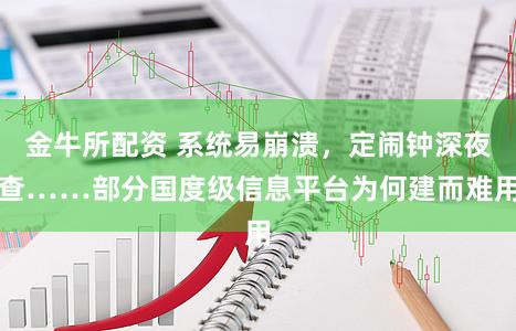 金牛所配资 系统易崩溃，定闹钟深夜查……部分国度级信息平台为何建而难用